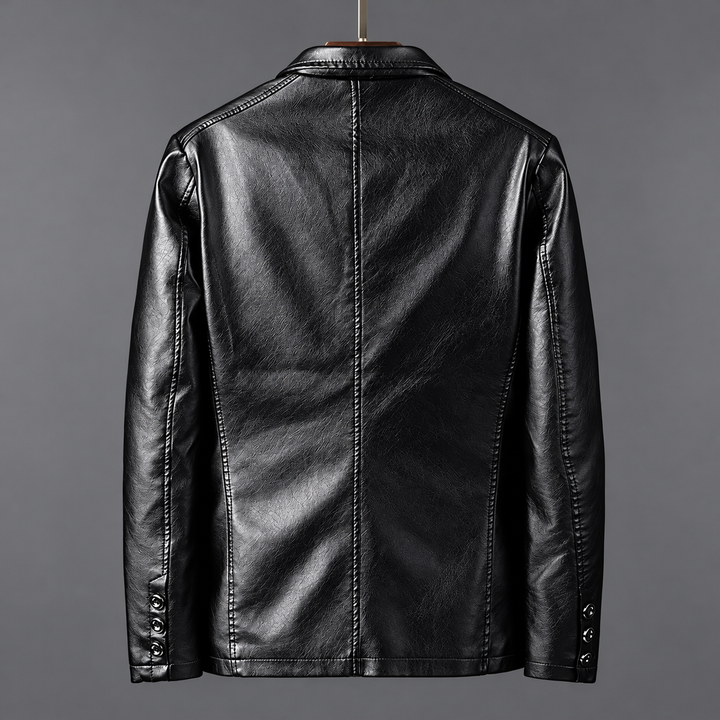 Zane Tailored Leather Blazer Jacket