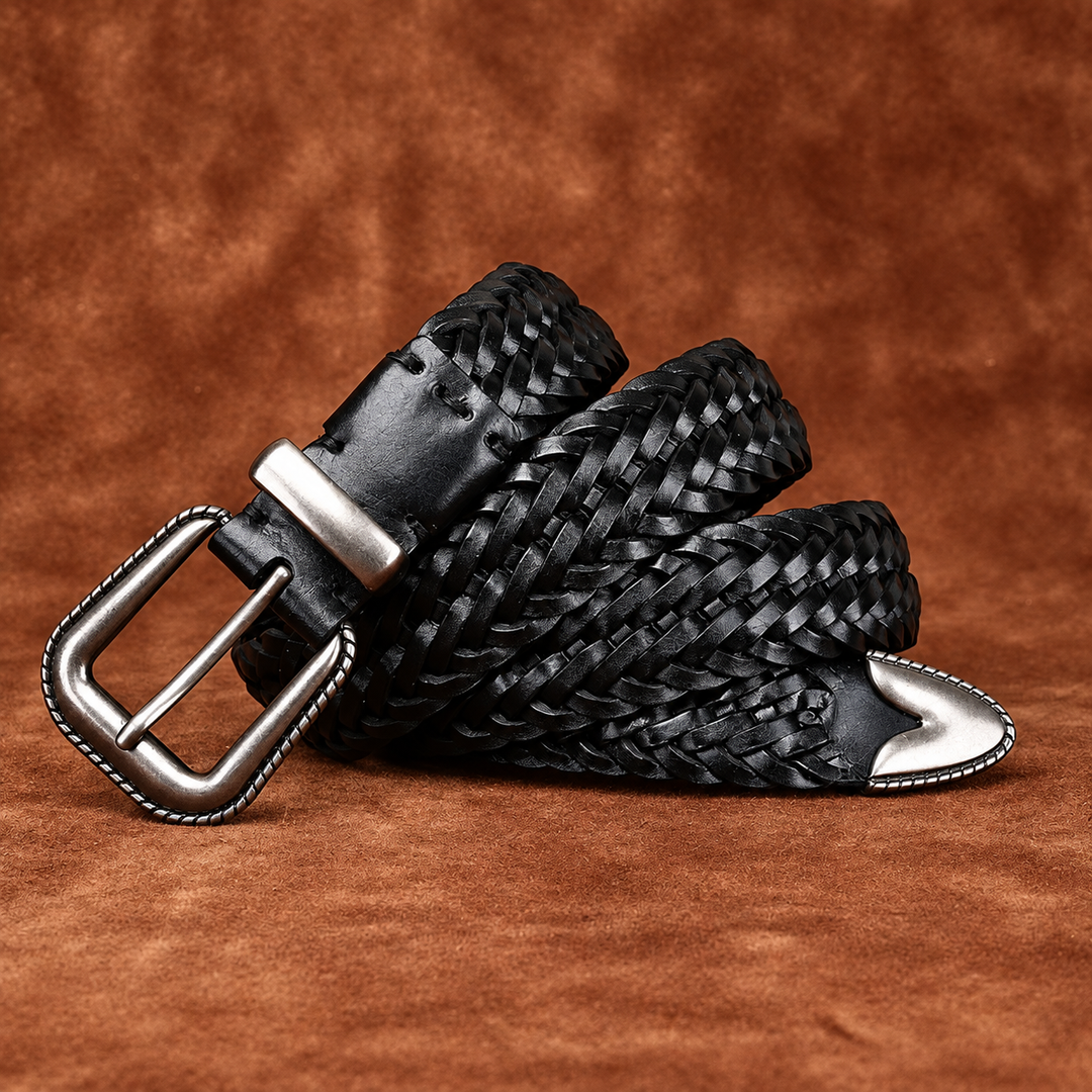 Wesley Braided Leather Cowhide Belt