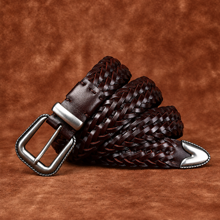 Wesley Braided Leather Cowhide Belt