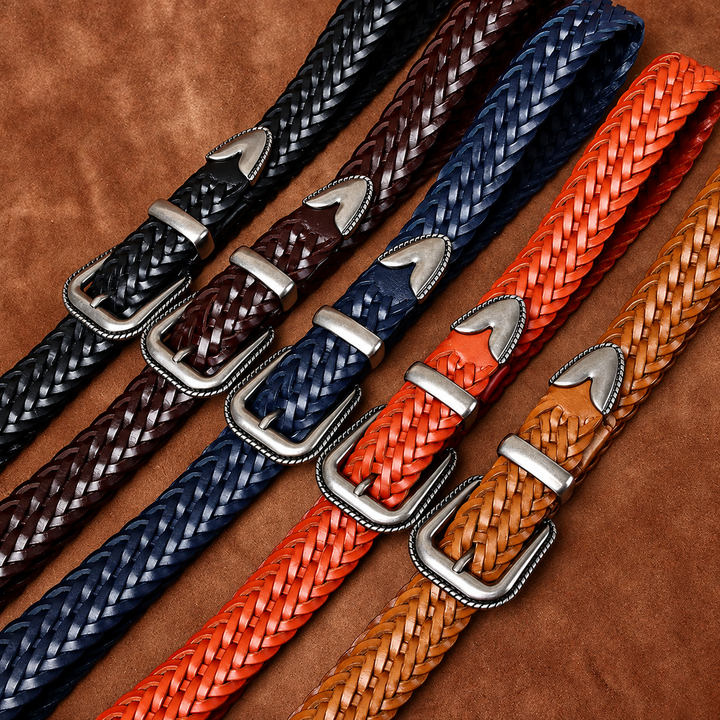 Wesley Braided Leather Cowhide Belt