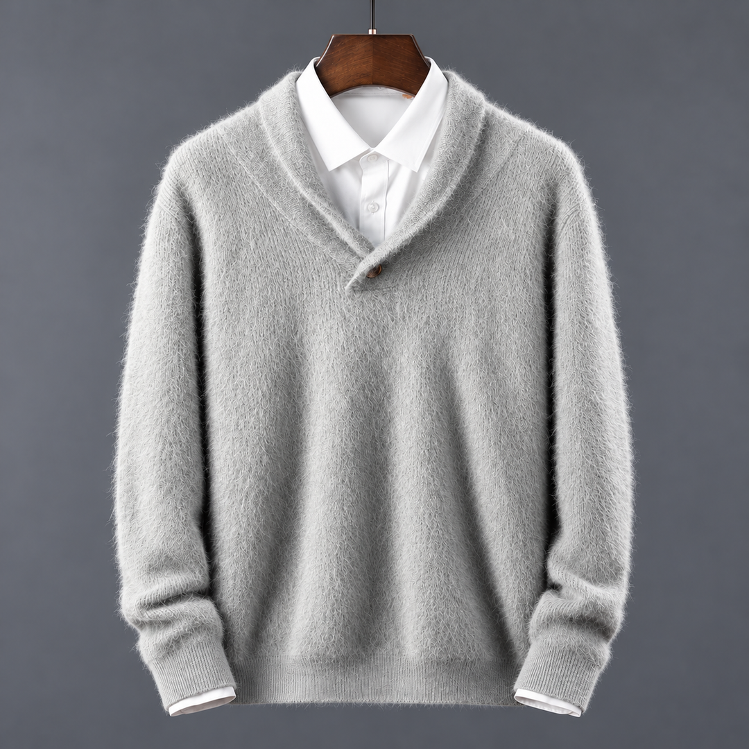 Thompson Mink Cashmere Shawl Sweater