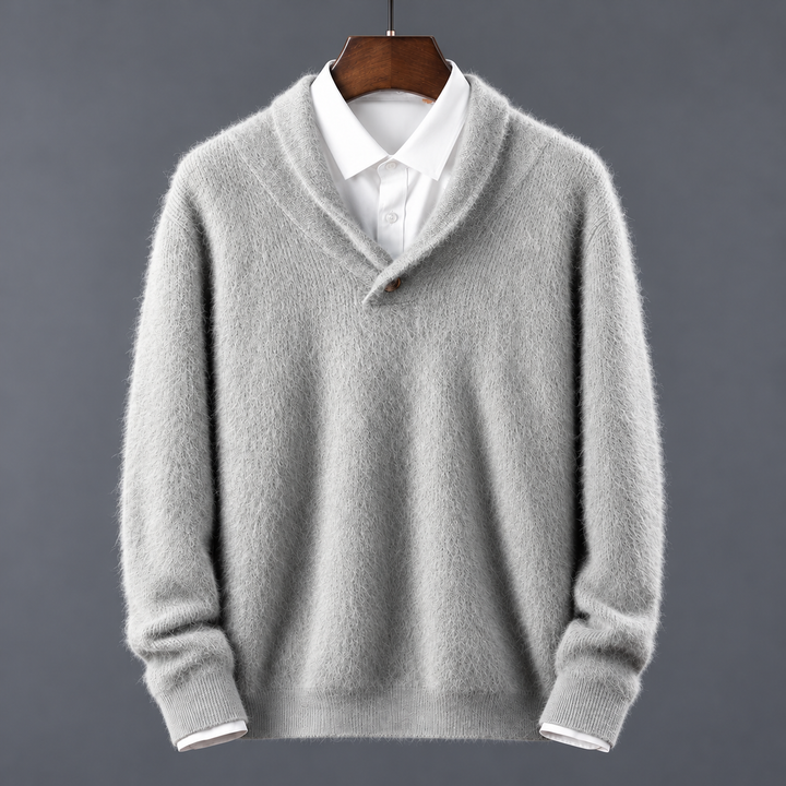 Thompson Mink Cashmere Shawl Sweater