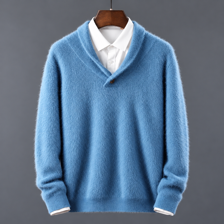 Thompson Mink Cashmere Shawl Sweater