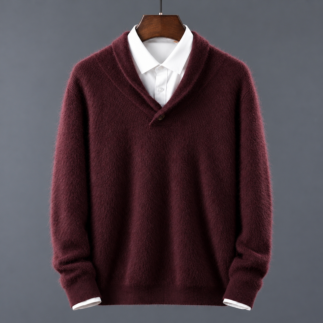 Thompson Mink Cashmere Shawl Sweater