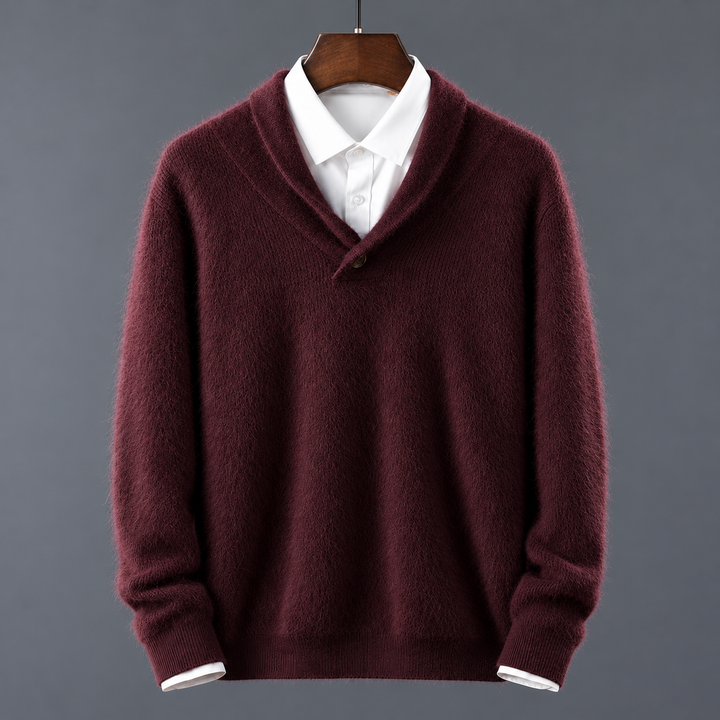 Thompson Mink Cashmere Shawl Sweater