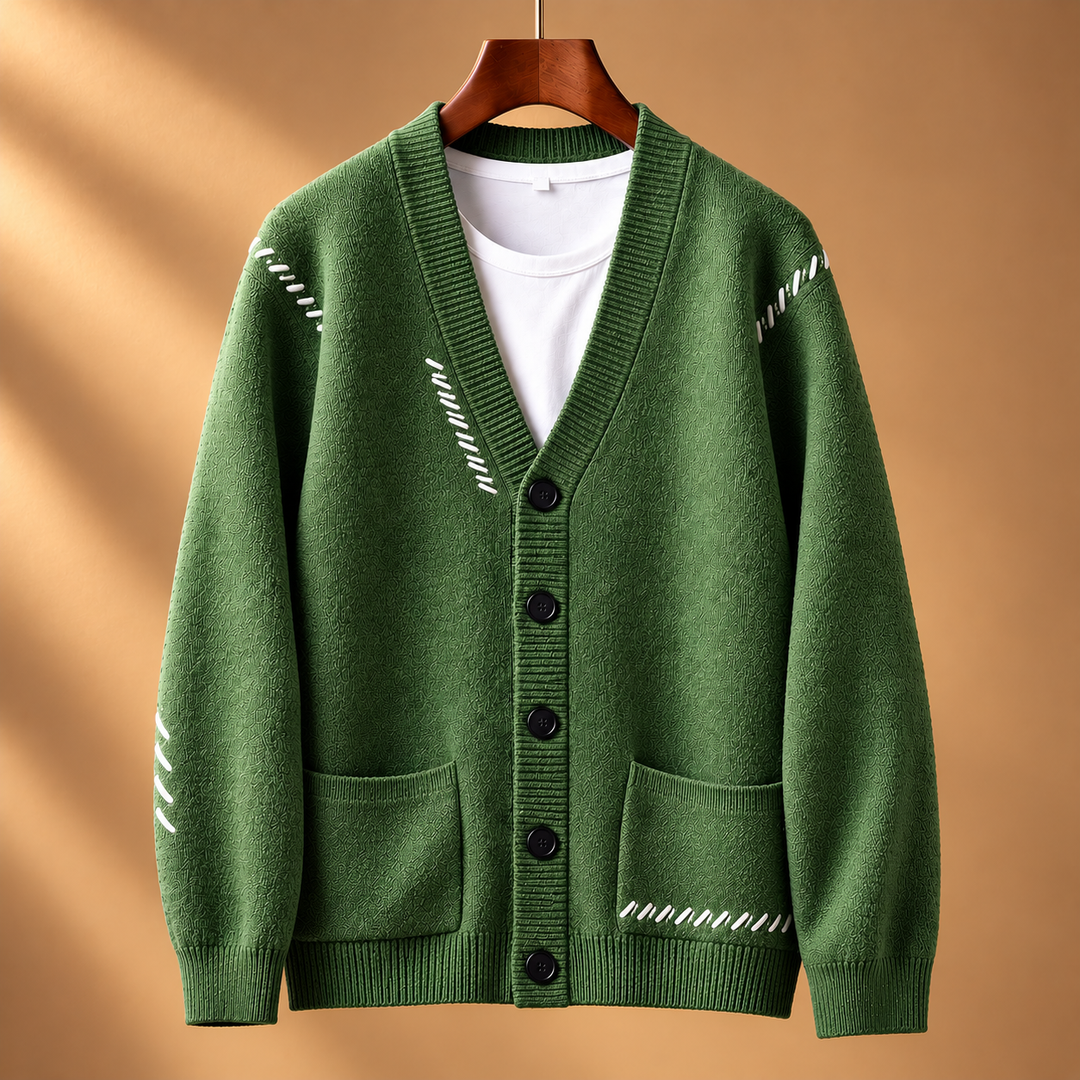 Charles Relaxed V-Neck Knit Cardigan