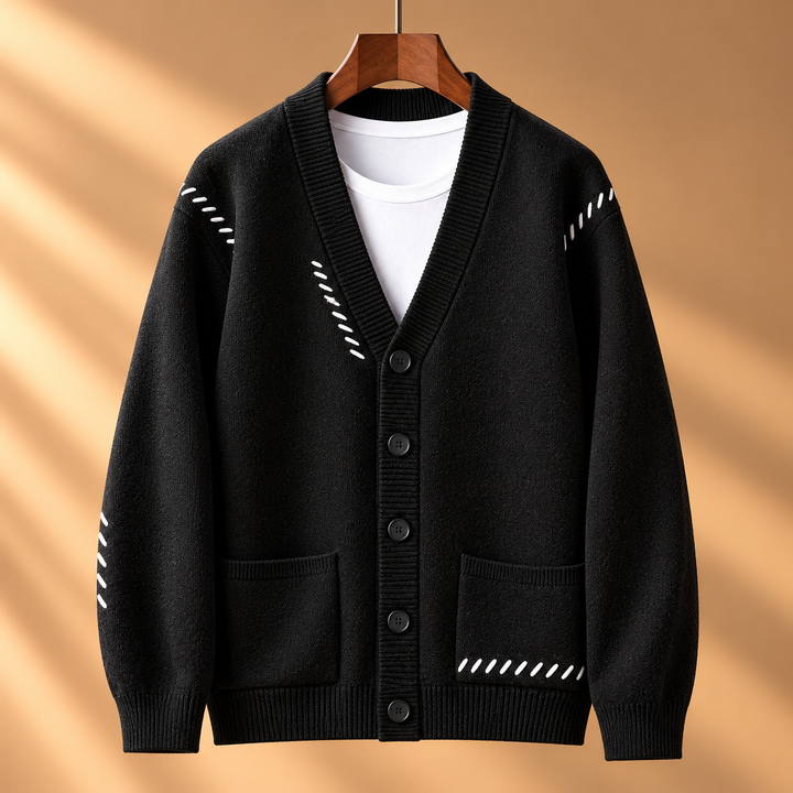 Charles Relaxed V-Neck Knit Cardigan