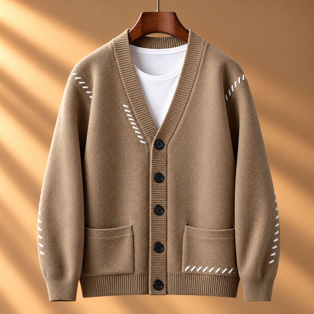 Charles Relaxed V-Neck Knit Cardigan