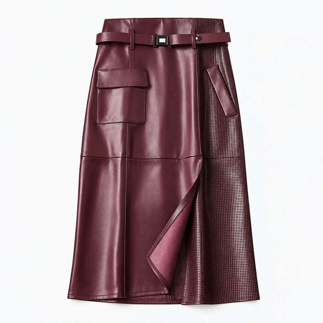 Lainey High Waist Leather Skirt