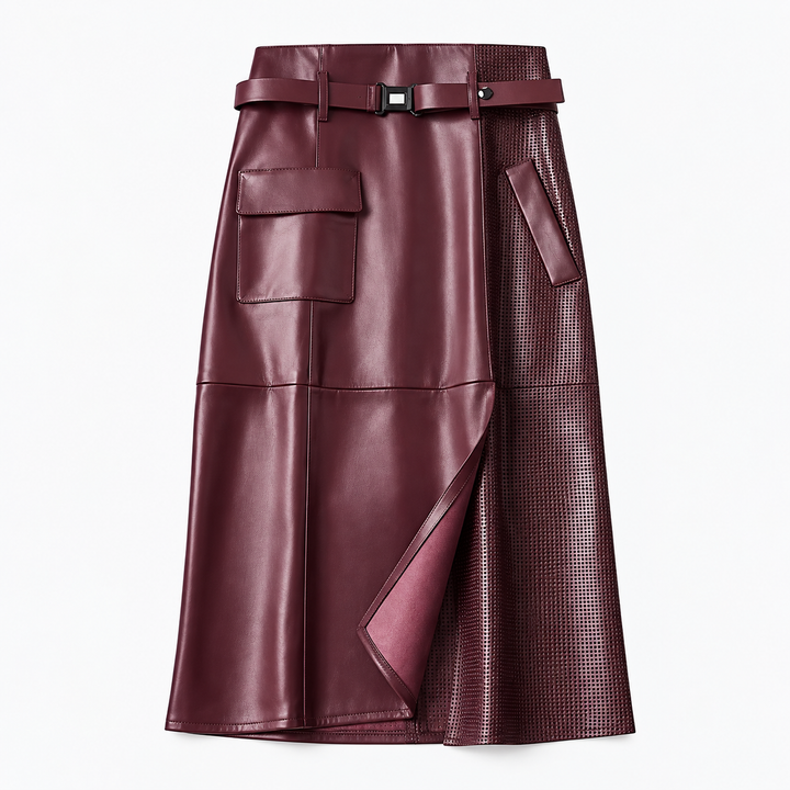 Lainey High Waist Leather Skirt