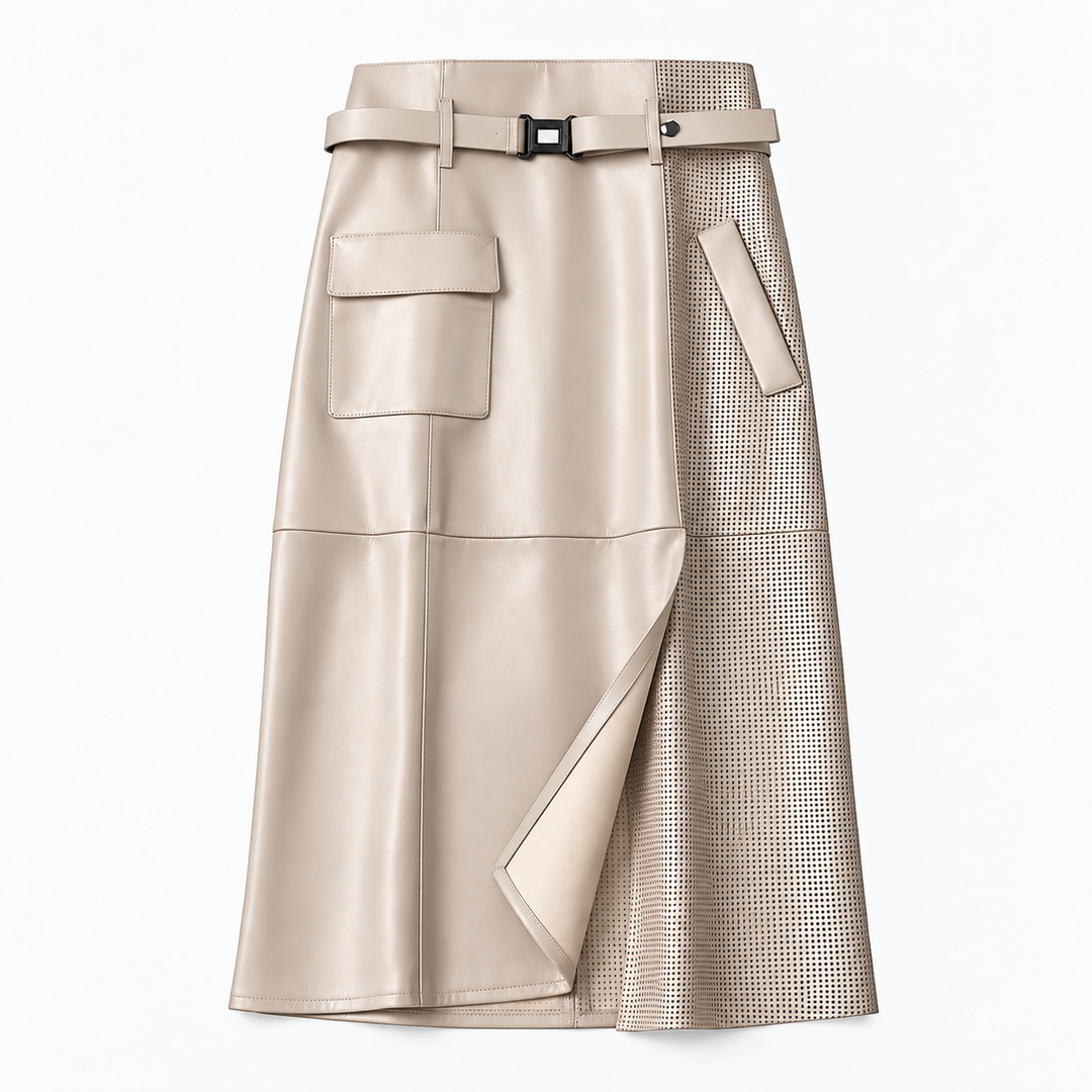 Lainey High Waist Leather Skirt