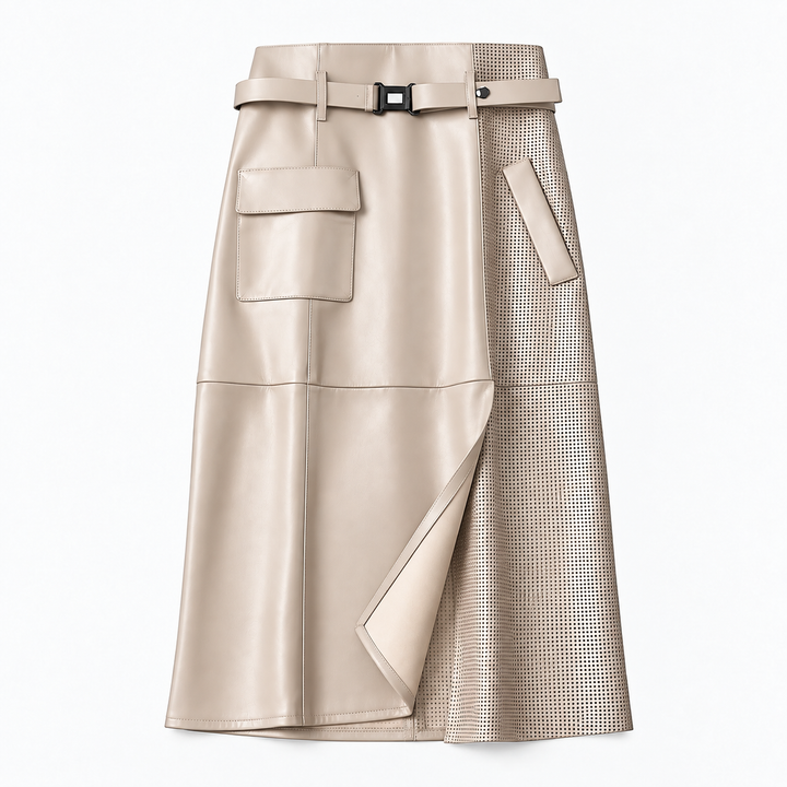 Lainey High Waist Leather Skirt