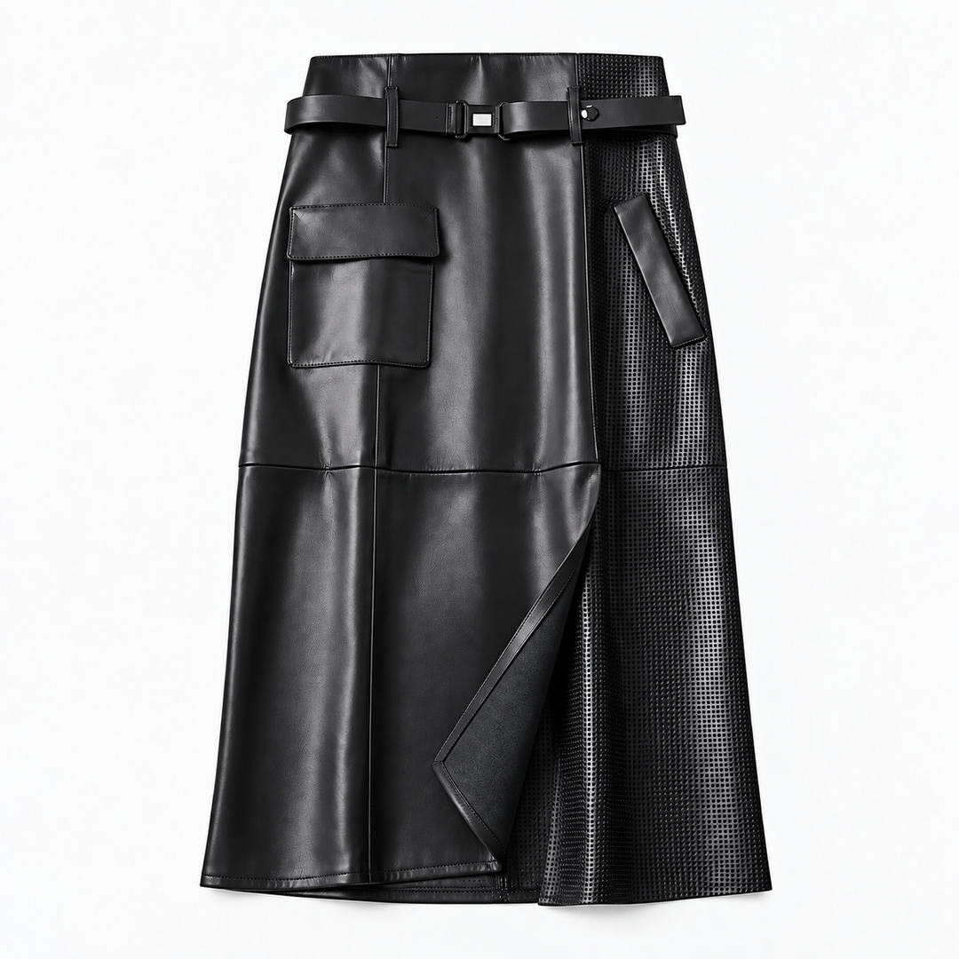 Lainey High Waist Leather Skirt