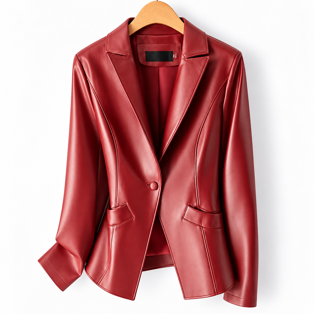 Gianna Tailored Leather Blazer