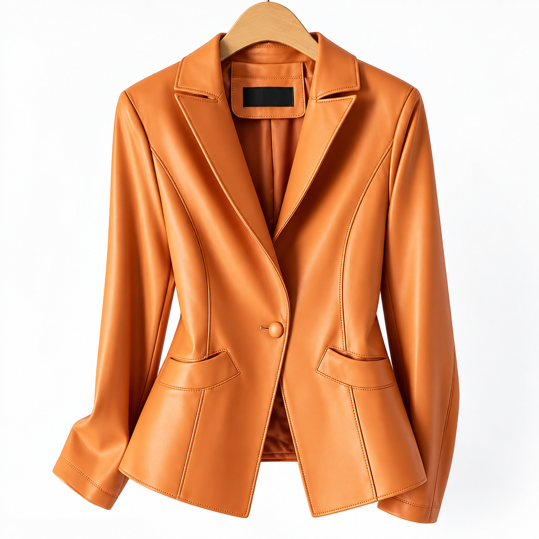 Gianna Tailored Leather Blazer