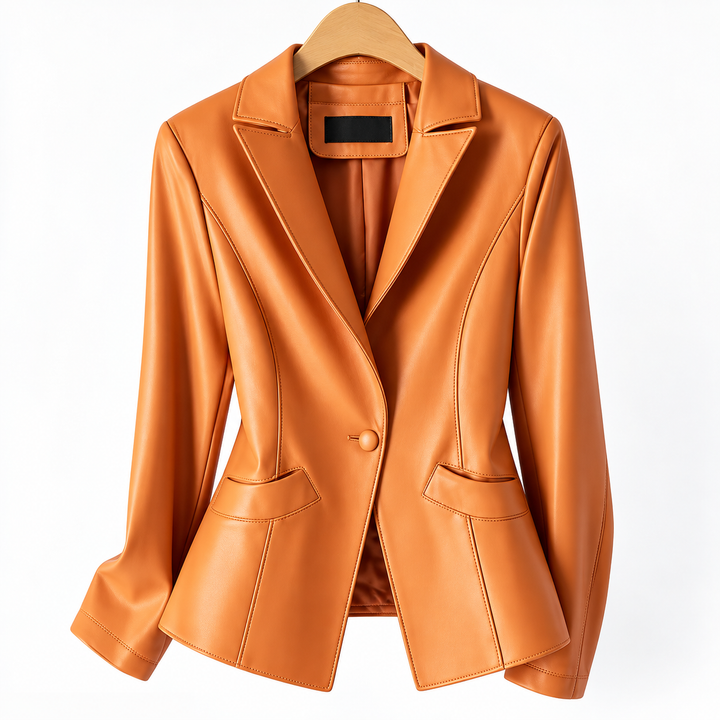 Gianna Tailored Leather Blazer