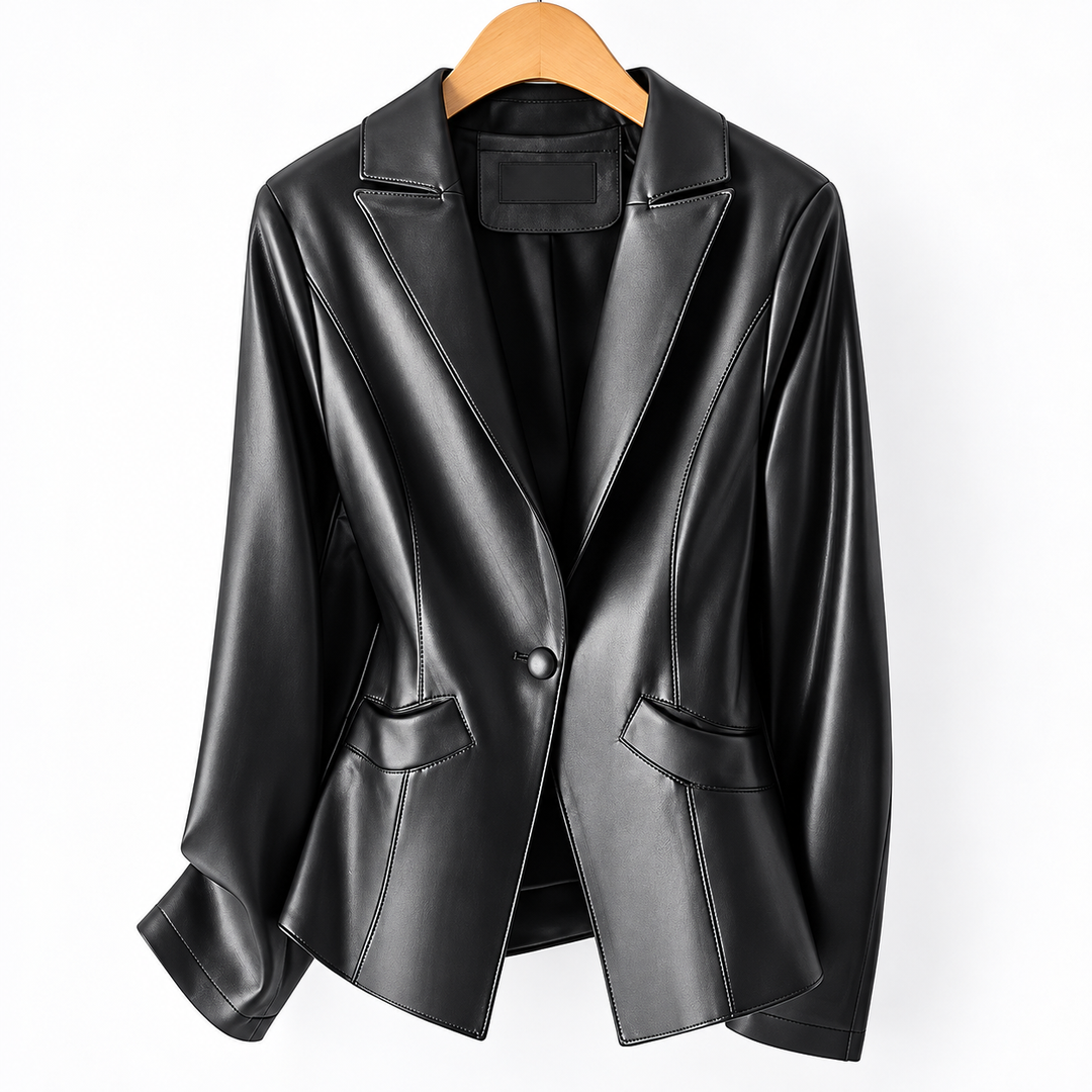 Gianna Tailored Leather Blazer