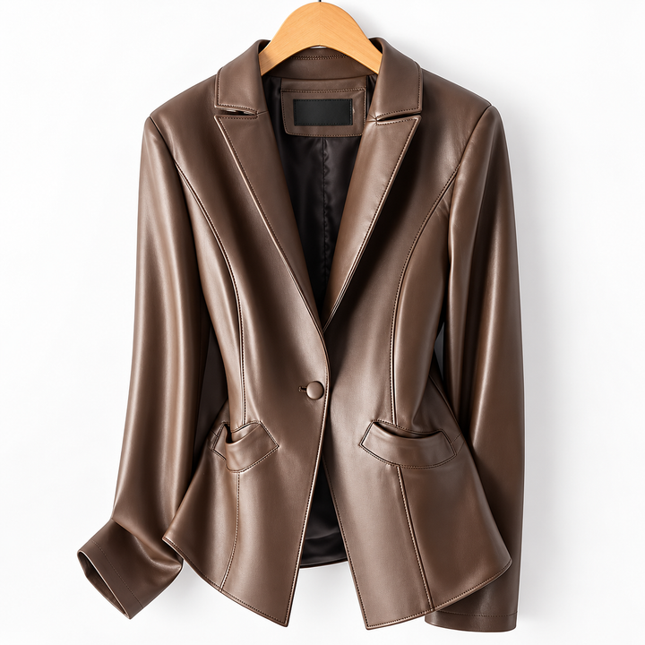 Gianna Tailored Leather Blazer
