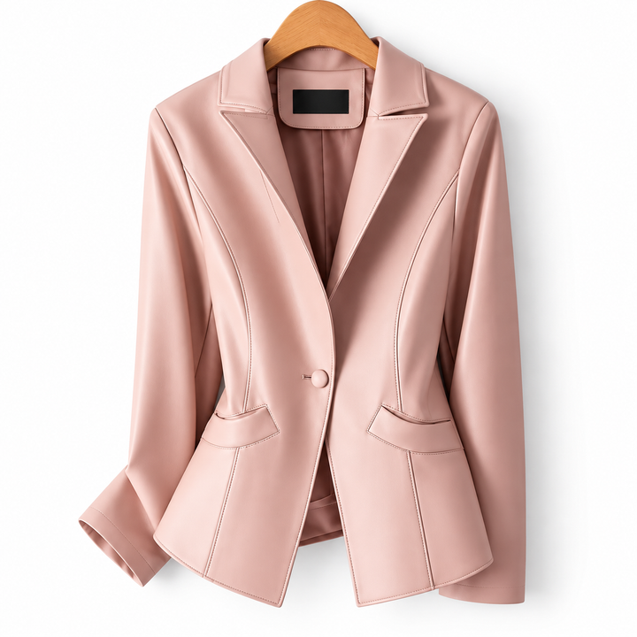 Gianna Tailored Leather Blazer