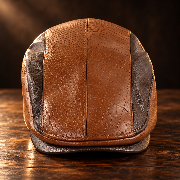 Gustafson Leather Flat Cap