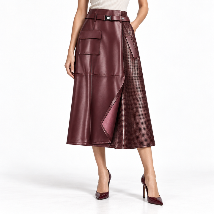 Lainey High Waist Leather Skirt