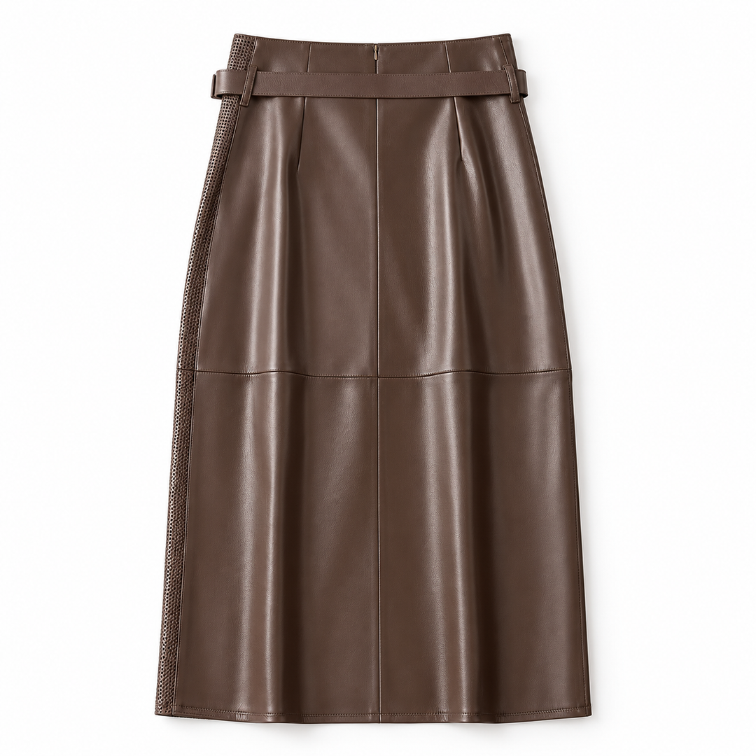 Lainey High Waist Leather Skirt
