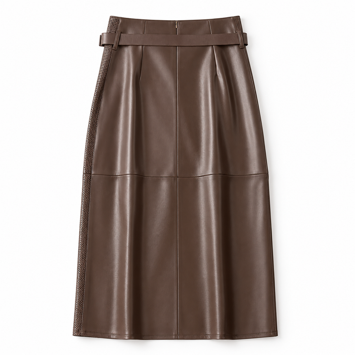 Lainey High Waist Leather Skirt