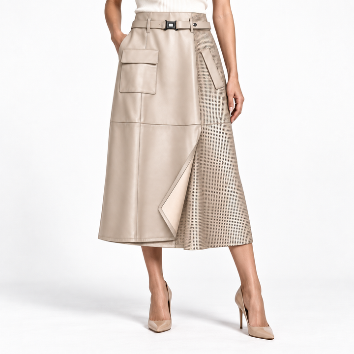 Lainey High Waist Leather Skirt