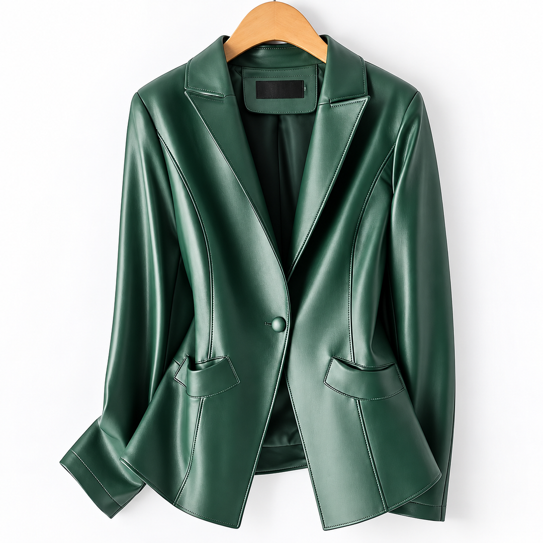 Gianna Tailored Leather Blazer