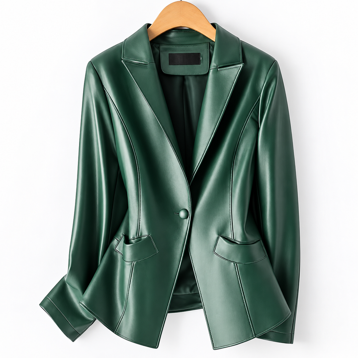 Gianna Tailored Leather Blazer