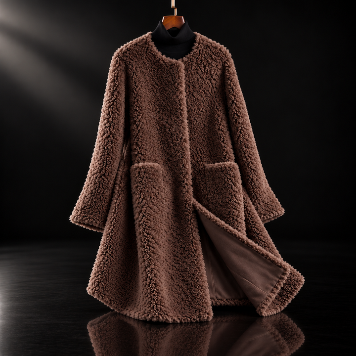 Khoury Mid-Length Shearling Fur Coat