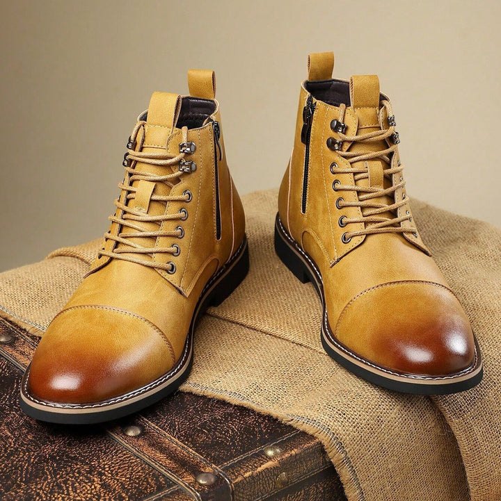 Bellingham Cap Toe Leather Derby Boots