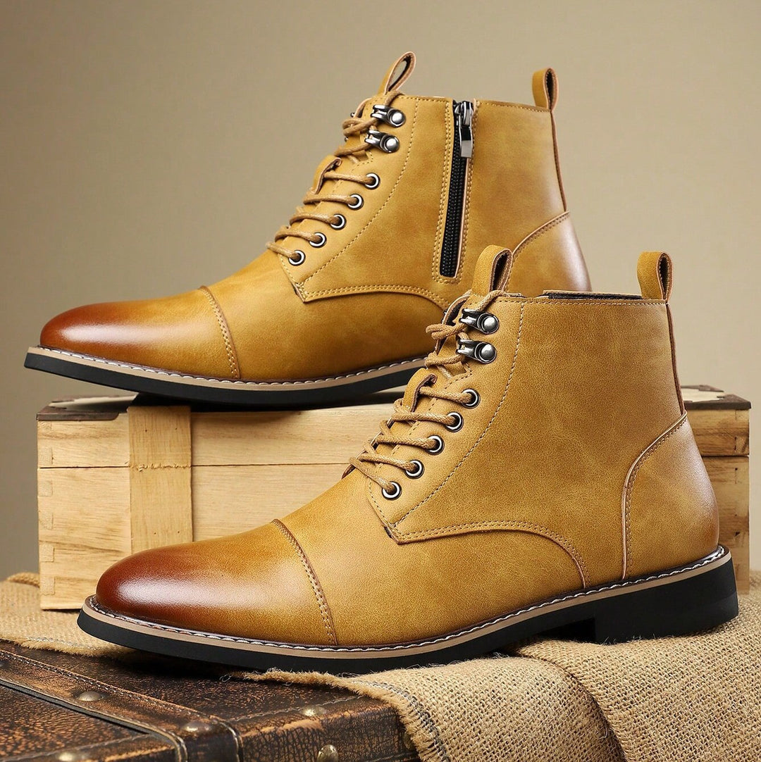 Bellingham Cap Toe Leather Derby Boots