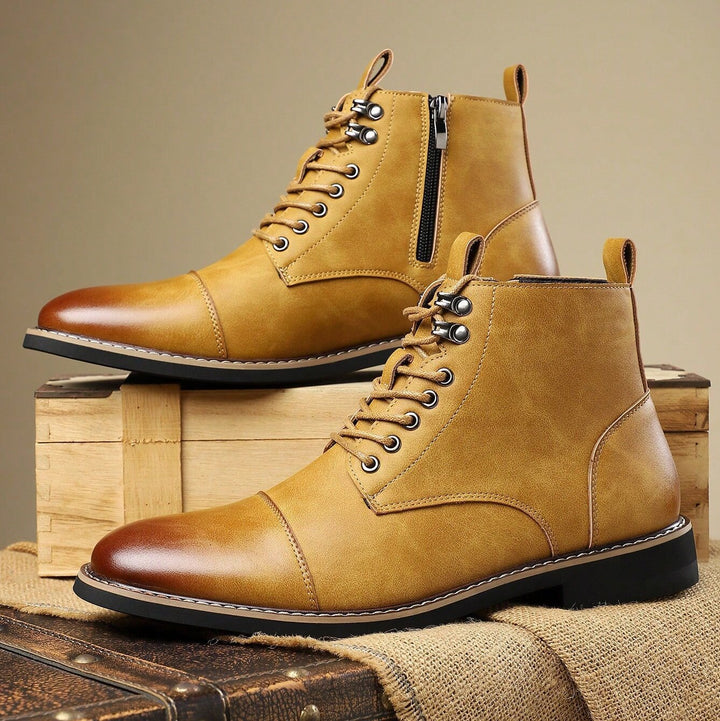 Bellingham Cap Toe Leather Derby Boots