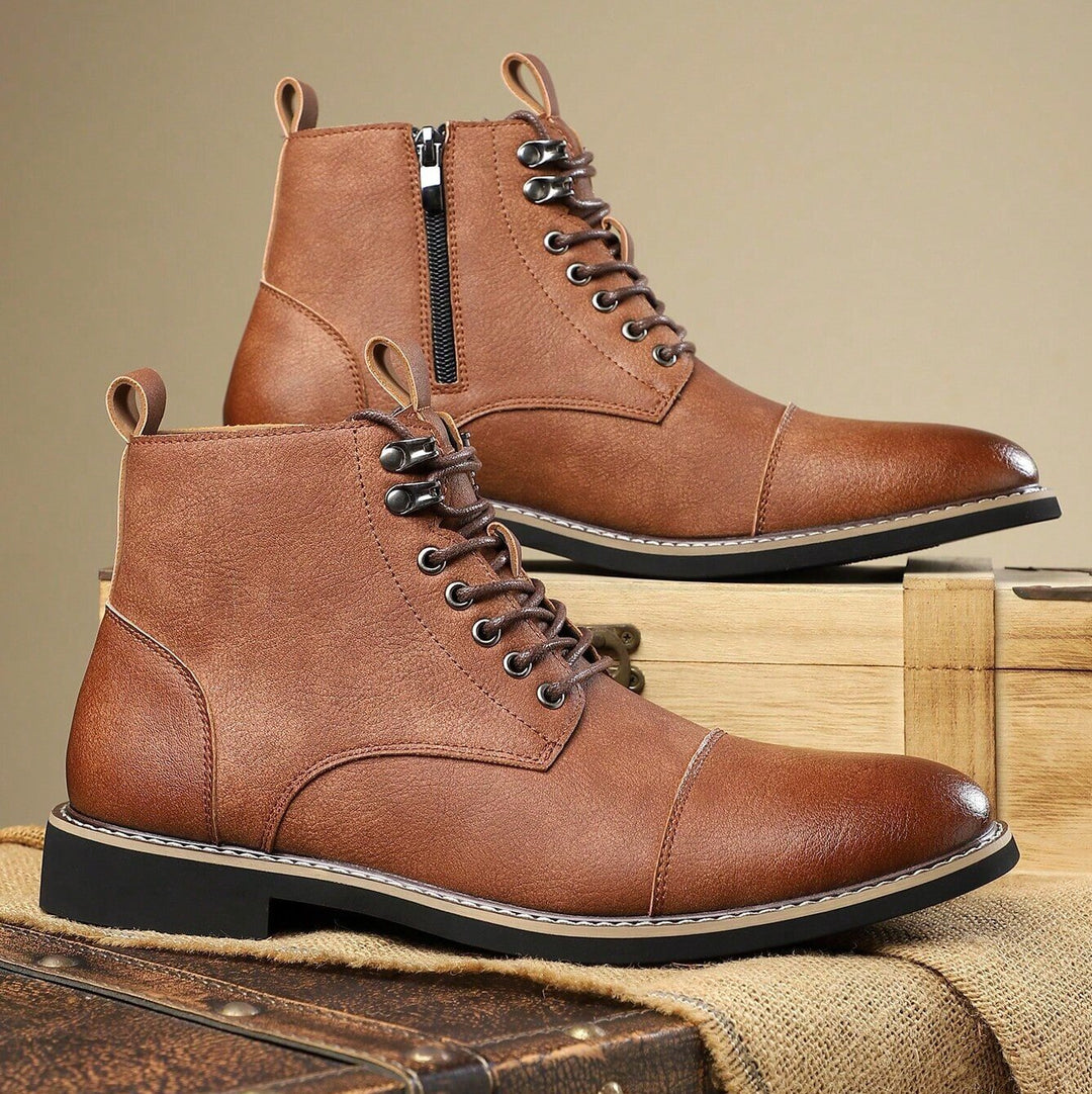 Bellingham Cap Toe Leather Derby Boots