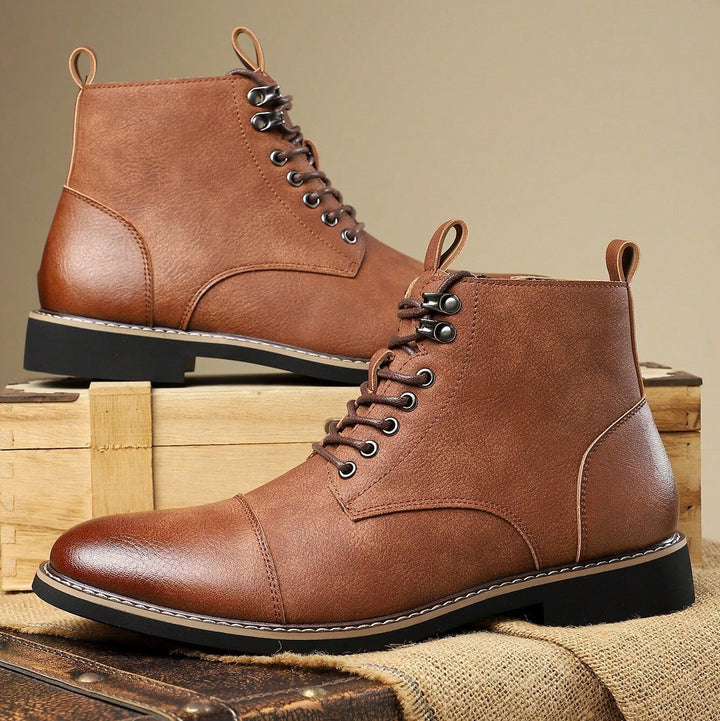 Bellingham Cap Toe Leather Derby Boots