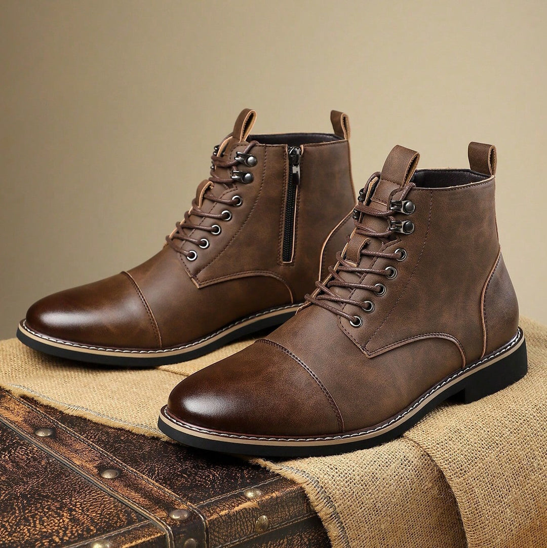 Bellingham Cap Toe Leather Derby Boots