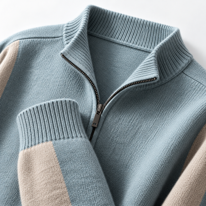 Camden Merino Wool Zip-Up Sweater