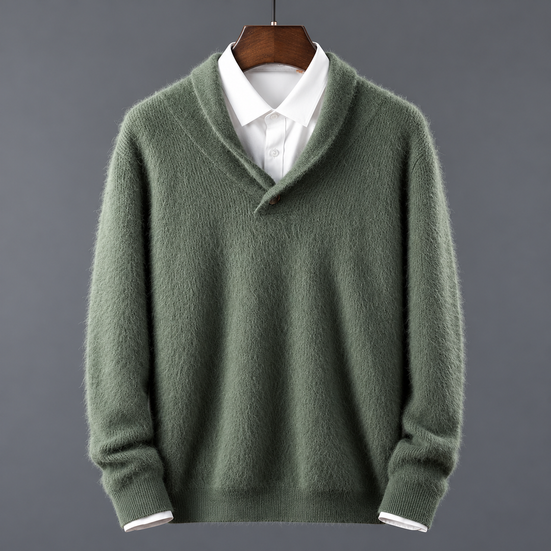Thompson Mink Cashmere Shawl Sweater