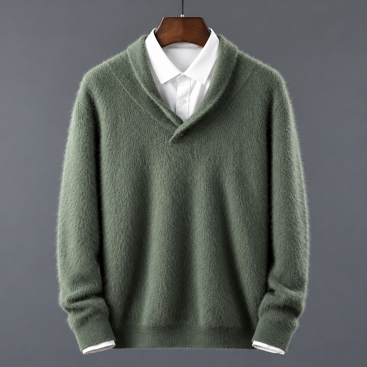 Thompson Mink Cashmere Shawl Sweater