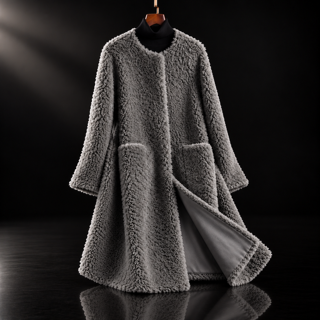 Khoury Mid-Length Shearling Fur Coat