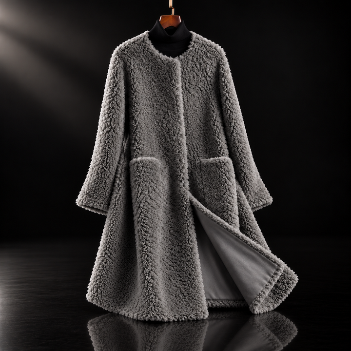 Khoury Mid-Length Shearling Fur Coat