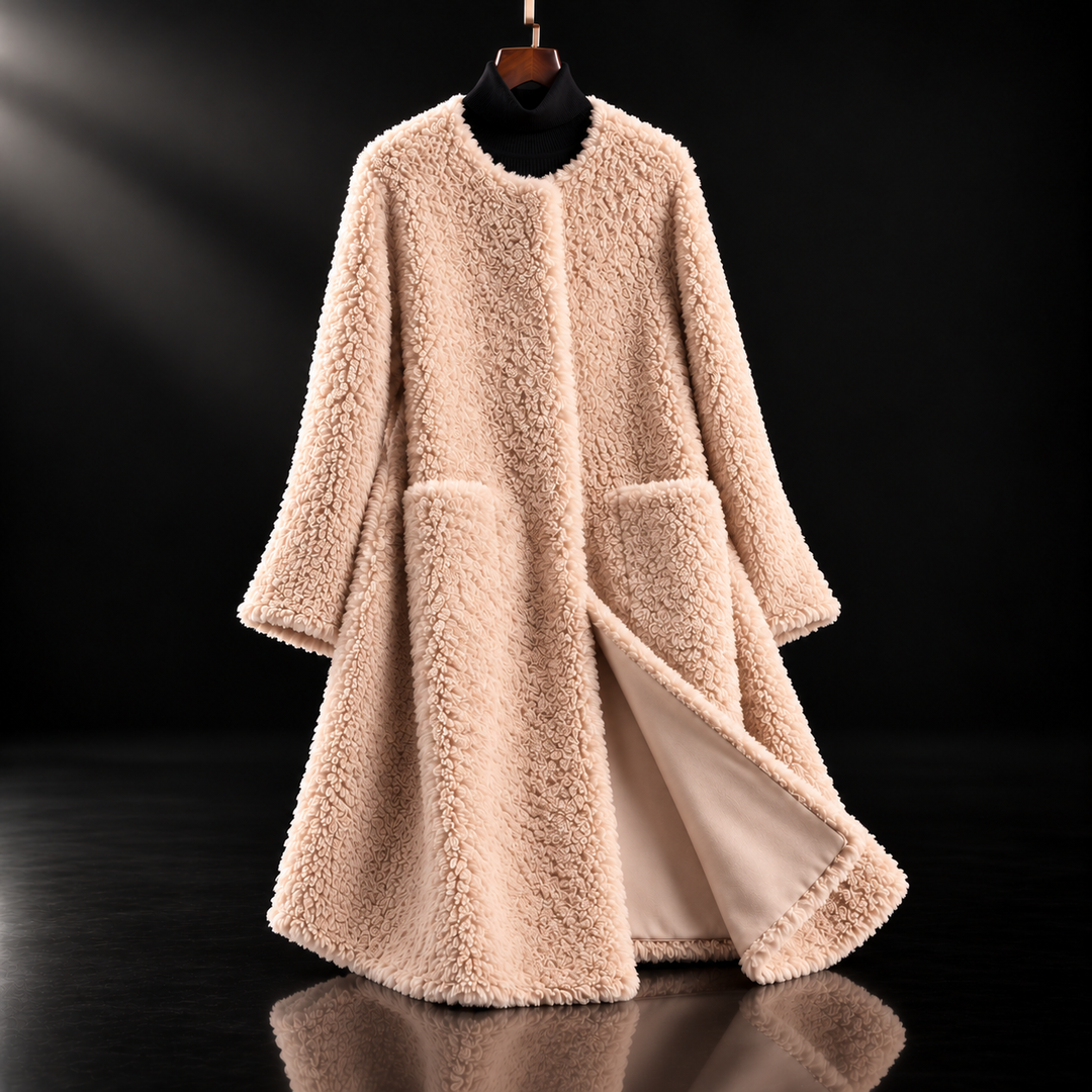 Khoury Mid-Length Shearling Fur Coat