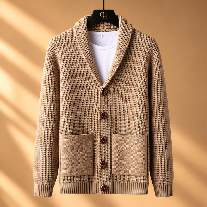 Holland Rib-Knit Shawl Cardigan