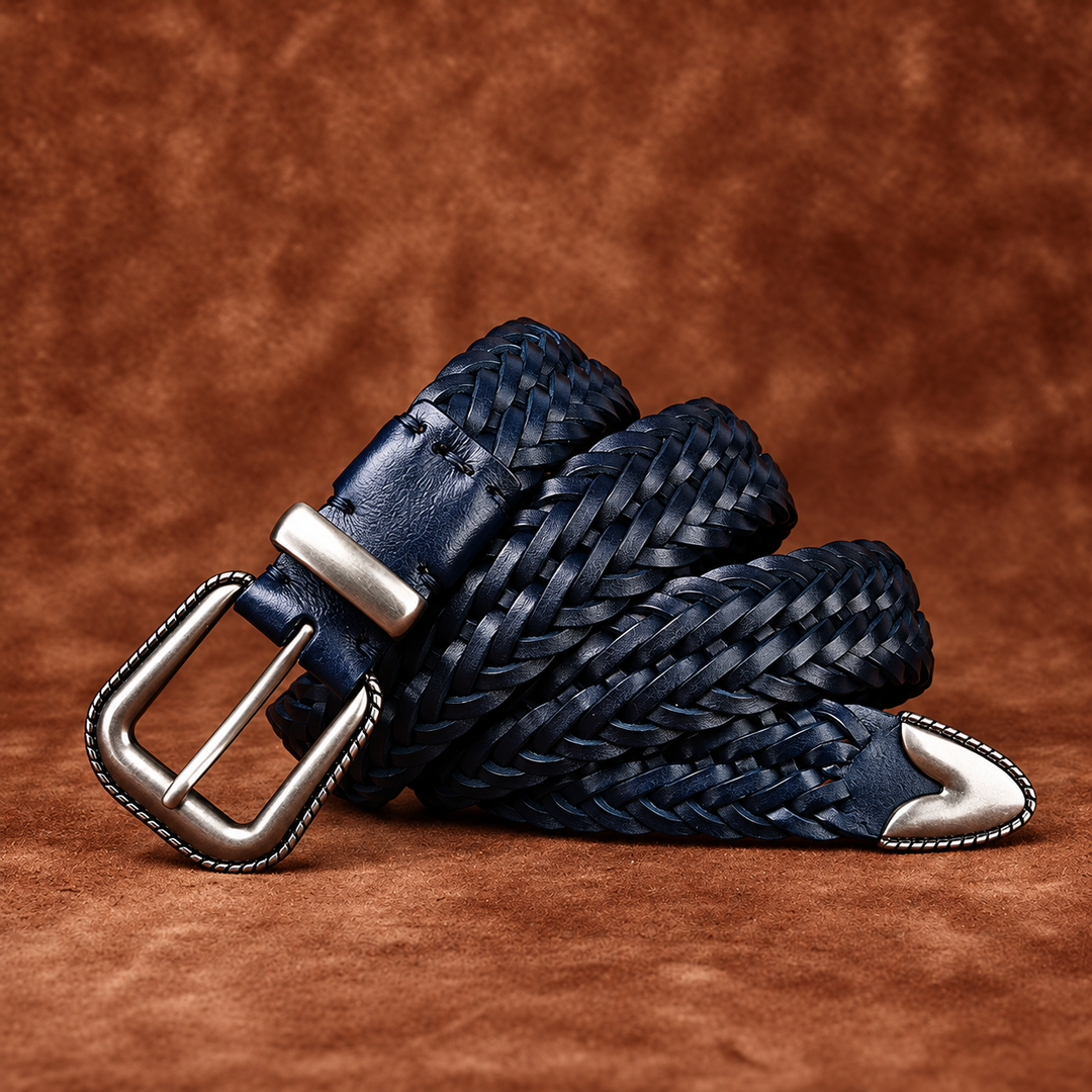 Wesley Braided Leather Cowhide Belt