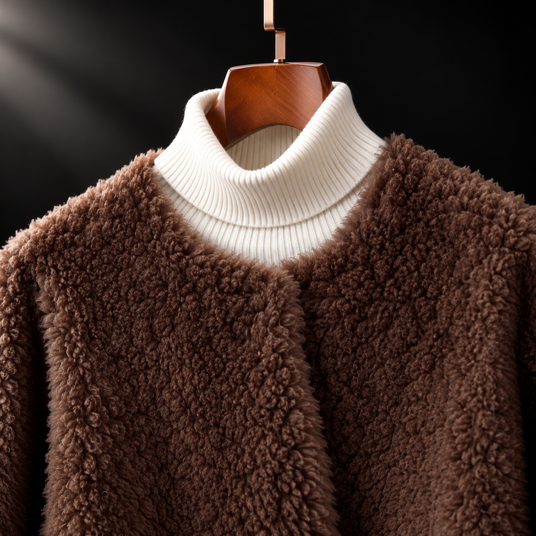 Khoury Mid-Length Shearling Fur Coat