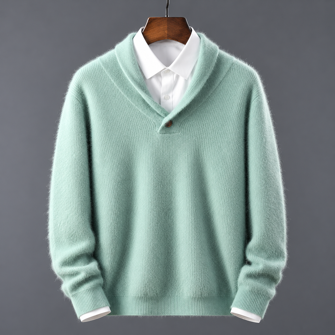 Thompson Mink Cashmere Shawl Sweater