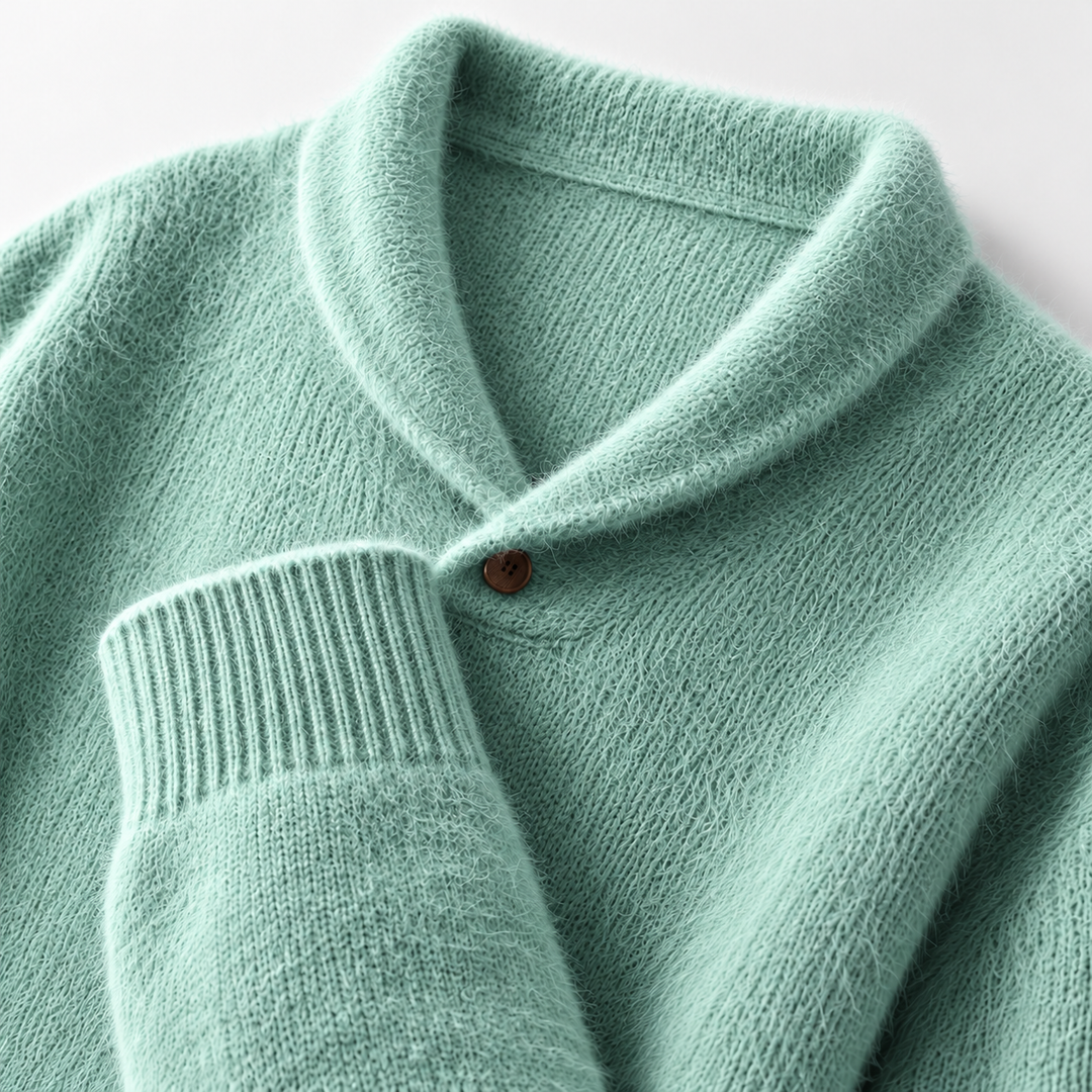Thompson Mink Cashmere Shawl Sweater