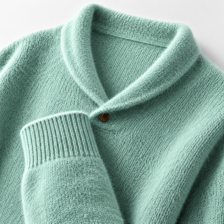 Thompson Mink Cashmere Shawl Sweater