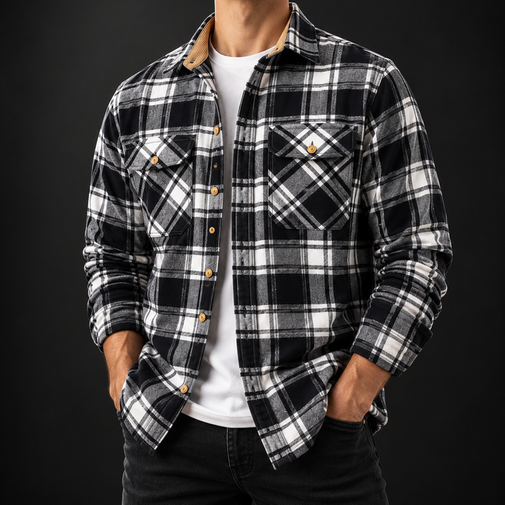 Marvin Plaid Cotton Flannel Shirt